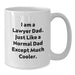 Funny Lawyer Gifts from Dad - I Am A Lawyer Dad White Coffee Mug for Lawyer Graduation Unique Gifts for Men - Additional