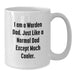 Funny Warden Dad Gifts, Unique White Coffee Mugs for Men, Christmas Unique Gifts from Dad to Son, I Am A Warden Dad Mug - Additional