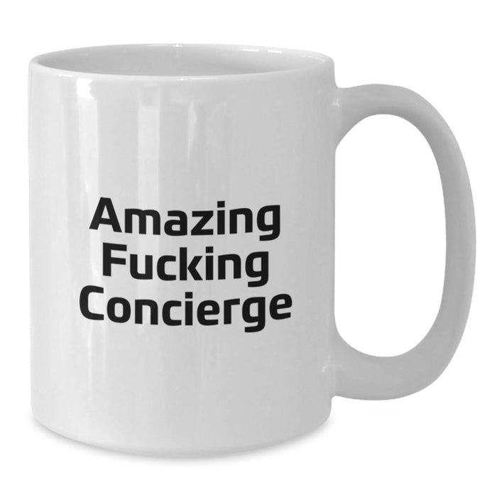 Concierge Love White Coffee Mug Gifts from Men to Friends, Funny Graduation Unique Gifts - Additional