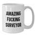 Funny Surveyor Gifts from Friends to Graduation Unique White Coffee Mugs with Amazing F--king Surveyor Quote, Made for Surveyor Lovers - Additional