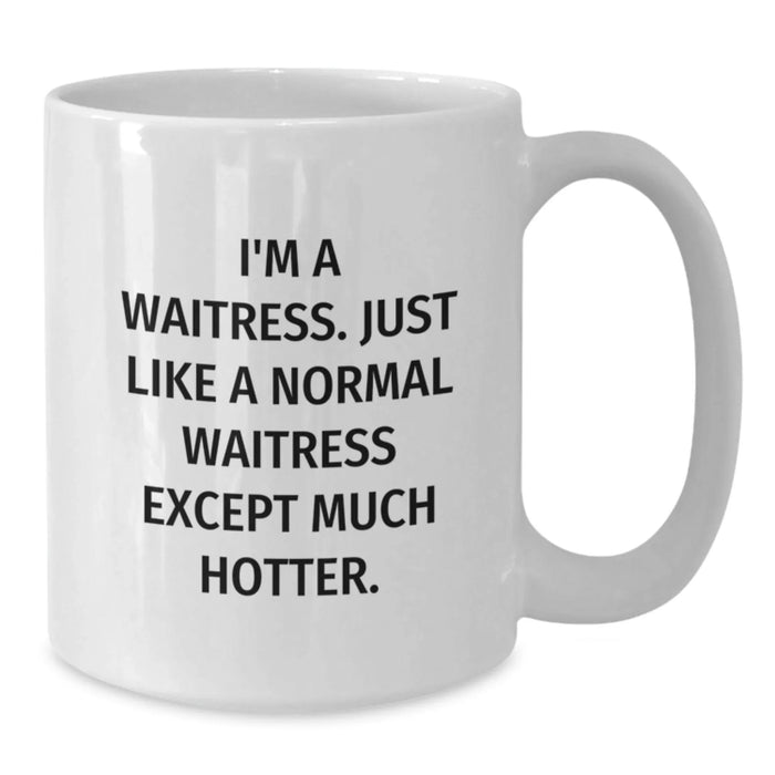 Funny Waitress Gifts for Men Women Friends Christmas Unique White Coffee Mugs from BFFs - Additional