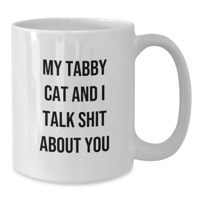 Funny Tabby Cat White Coffee Mugs Gifts from Friends and Family for Tabby Cat Lovers Christmas Unique Gifts - Additional