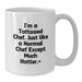 Funny Chef Gifts for Men - 'I'm A Tattooed Chef...Much Hotter!' White Coffee Mug - Unique Christmas Unique Gifts from Friends to Family - Additional