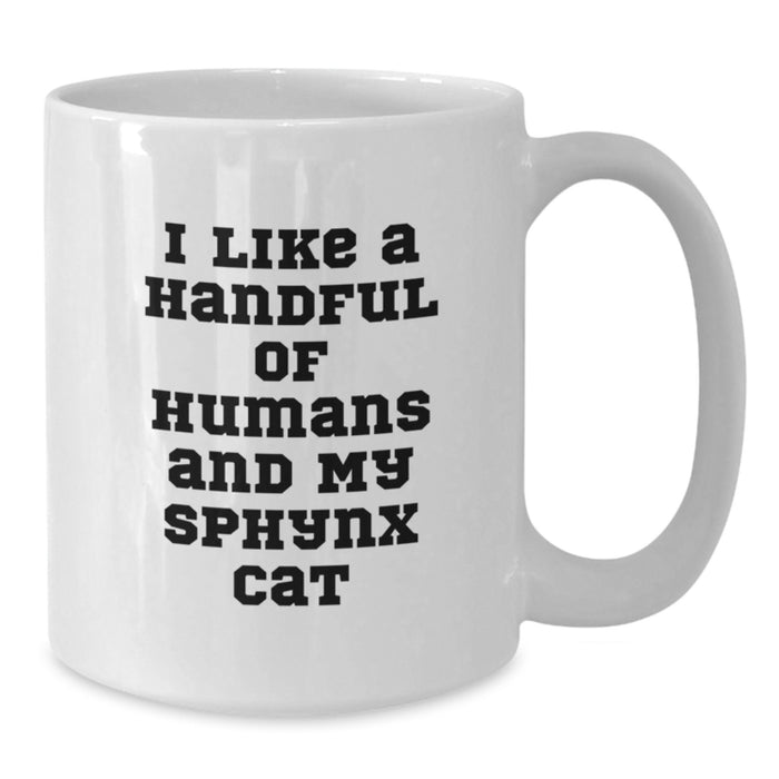 Funny Sphynx Cat Lover Gifts from Family for Sphynx Cat Enthusiasts and Coffee Lovers Graduation Unique Gifts White Coffee Mug - Additional