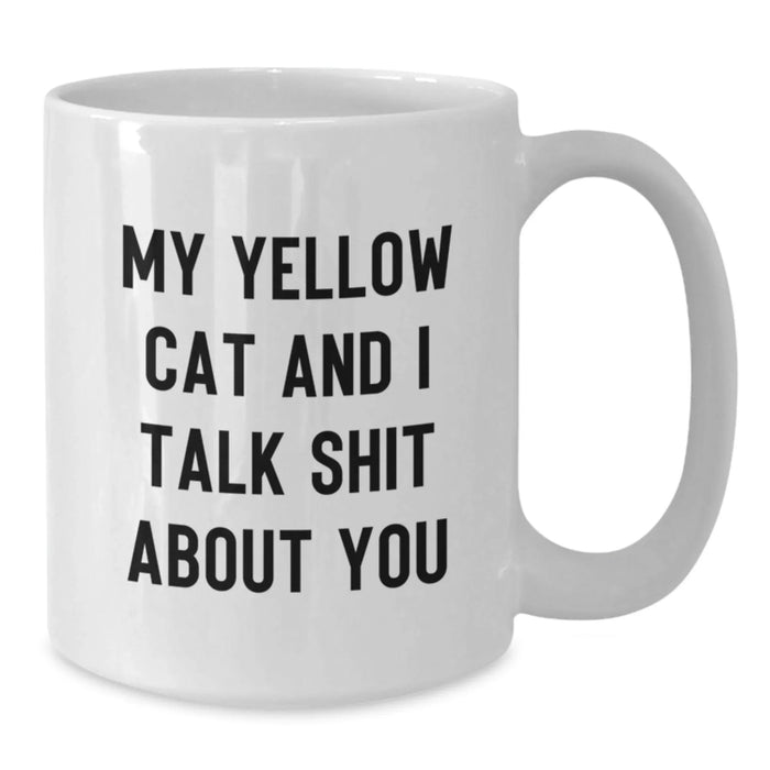 Funny Yellow Cat Mugs, Gifts from Family to Yellow Cat Lovers, Christmas Unique Presents for Men and Women - Additional
