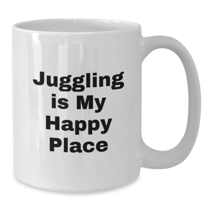 Funny Juggling Gifts for Him, Unique Christmas Memorable Presents from Friends for Juggling Enthusiasts, White Ceramic Coffee Mug - Additional
