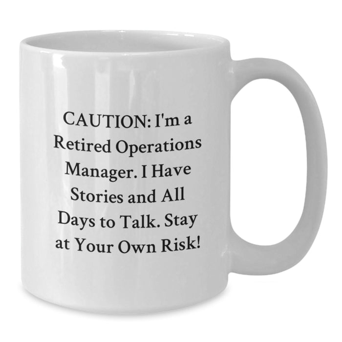 Funny Operations Manager White Coffee Mug Gifts for Men, Unique Christmas Unique Gifts from Family, Coworkers, Friends, or Women - Additional