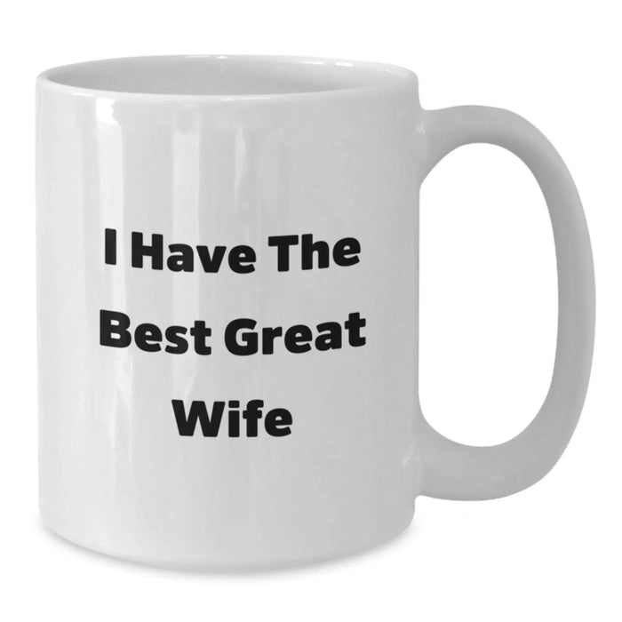 Funny Wife Gift, Great White Coffee Mug for Her, Christmas Unique Gifts from Husband to Wife - Additional