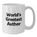 Funny World's Greatest Author Quote Gifts for Author Men Friends from Family Christmas Unique - Additional