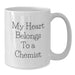 Funny Chemist Gifts from Friends for Christmas Unique White Coffee Mugs - My Heart Belongs To A Chemist Quote - Additional