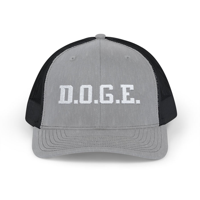 D.O.G.E. Embroidered Trucker Cap for Trump Supporters, Department of Government Efficiency, Gift for Republicans, Trump Gift, Funny, Light