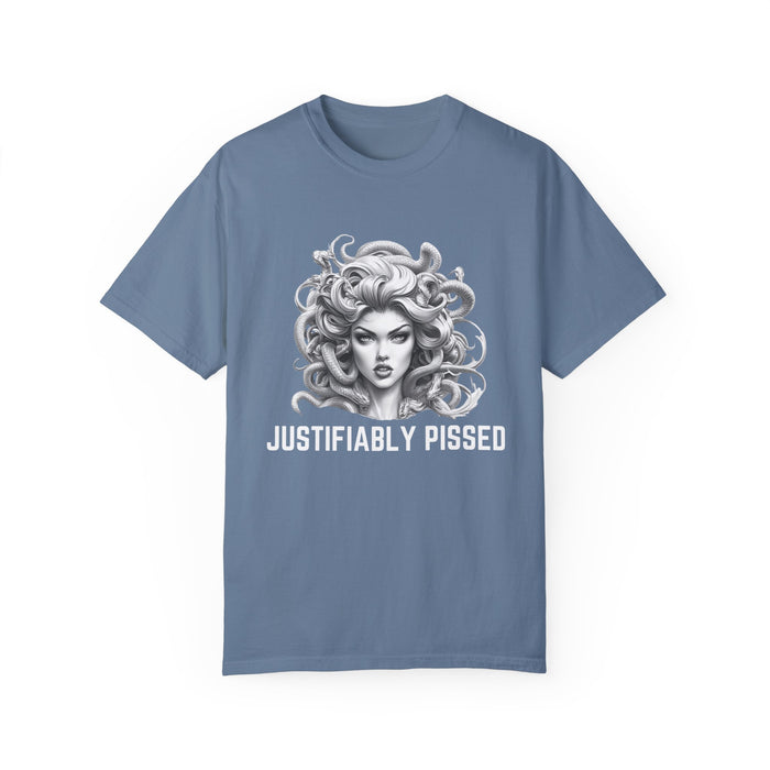Justifiably Pissed, Medusa T-Shirt, Greek Mythology Tee for Feminist Rage, Female Empowerment, Anti-Trump Tee Shirt, Democracy, Resistance