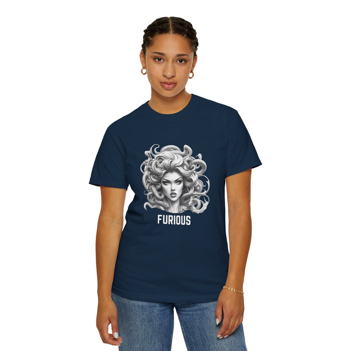 Furious Feminist Shirt, Medusa T-Shirt, Greek Mythology Tee for Feminist Rage, Female Empowerment, Anti-Trump Shirt, Democracy, Resistance