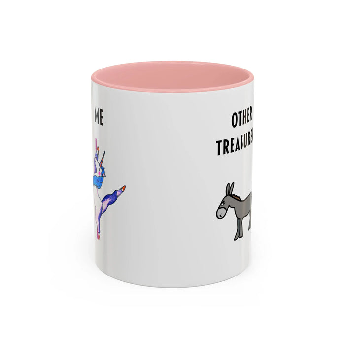 Funny Treasurer Coffee Mug — "Other Treasurers" Donkey / "Me" Pole-Dancing Unicorn (11oz)
