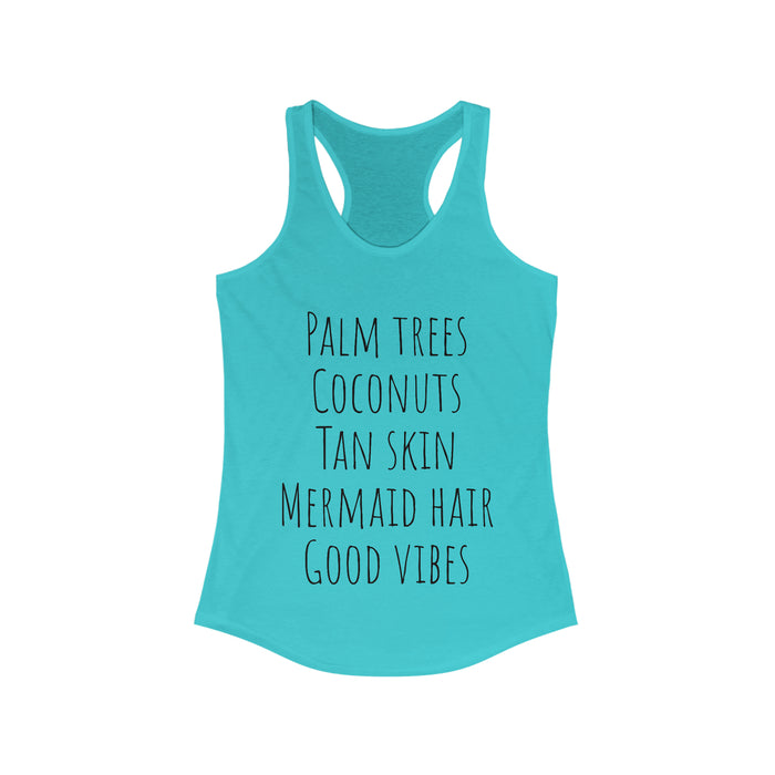 Beach Vacation Tank Top, Shirt for Vacation, Mermaid Hair, Good Vibes, Perfect Shore Shirt, Honeymoon Shirt, Beach Cover Up