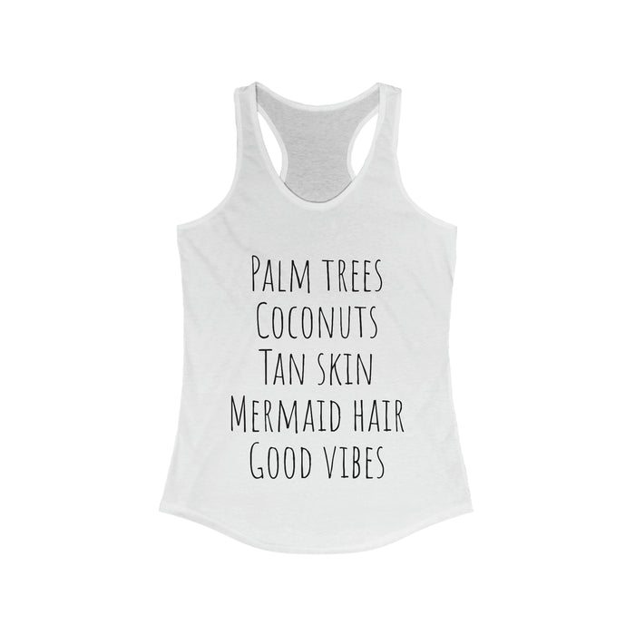 Beach Vacation Tank Top, Shirt for Vacation, Mermaid Hair, Good Vibes, Perfect Shore Shirt, Honeymoon Shirt, Beach Cover Up