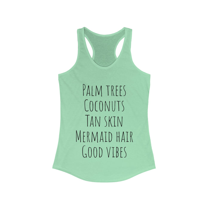 Beach Vacation Tank Top, Shirt for Vacation, Mermaid Hair, Good Vibes, Perfect Shore Shirt, Honeymoon Shirt, Beach Cover Up