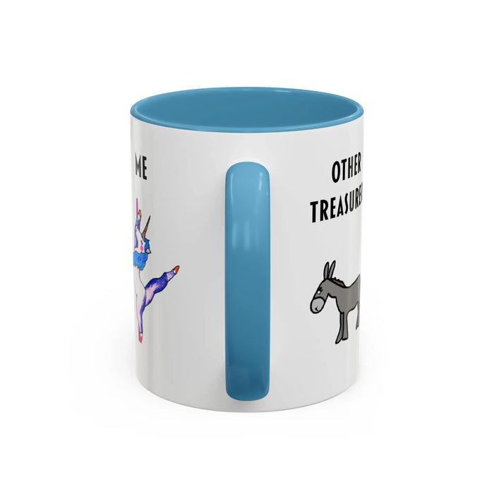 Funny Treasurer Coffee Mug — "Other Treasurers" Donkey / "Me" Pole-Dancing Unicorn (11oz)