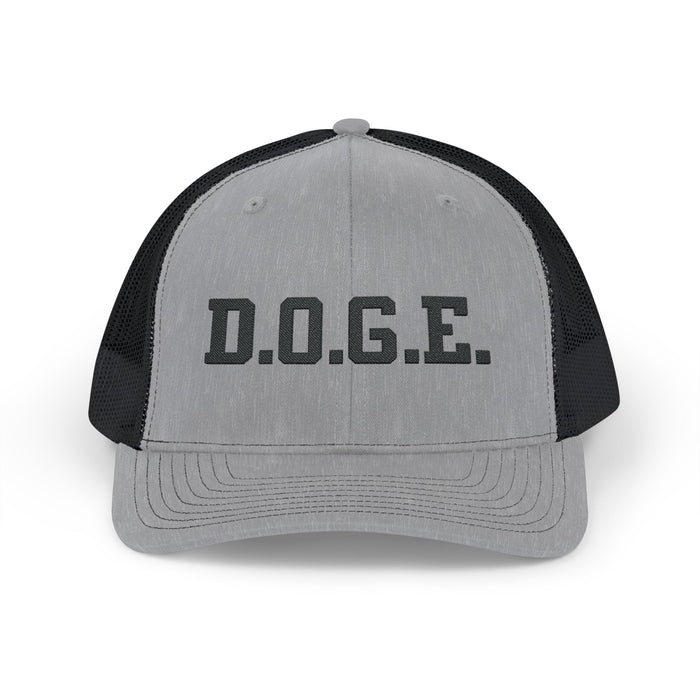 D.O.G.E. Embroidered Trucker Cap for Trump Supporters, Department of Government Efficiency, Gift for Republicans, Trump Gift, Funny, Dark