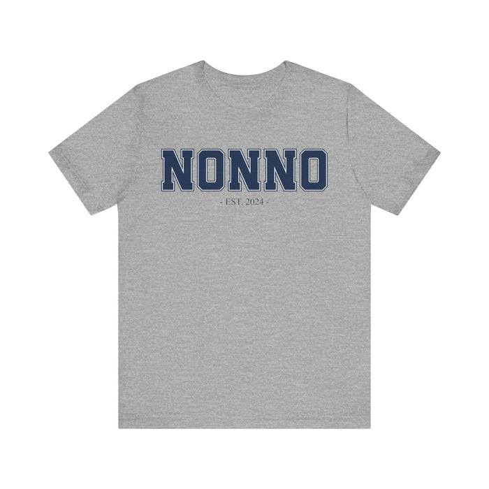 Nonno Established 2024 Tee Shirt - Personalized Grandfather Gift - Celebratory Grandpa T-Shirt - Custom Nonno New Grandfather Present