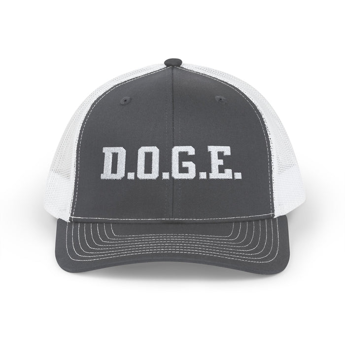 D.O.G.E. Embroidered Trucker Cap for Trump Supporters, Department of Government Efficiency, Gift for Republicans, Trump Gift, Funny, Light