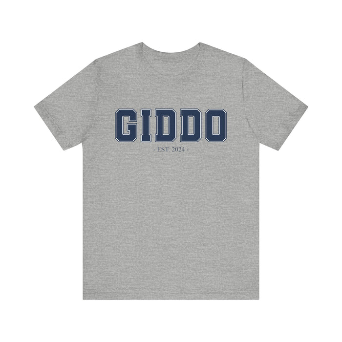 Giddo Established 2024 Tee Shirt - Personalized Grandfather Gift - Celebratory Grandpa T-Shirt - Custom Giddo New Grandfather Present Cotton