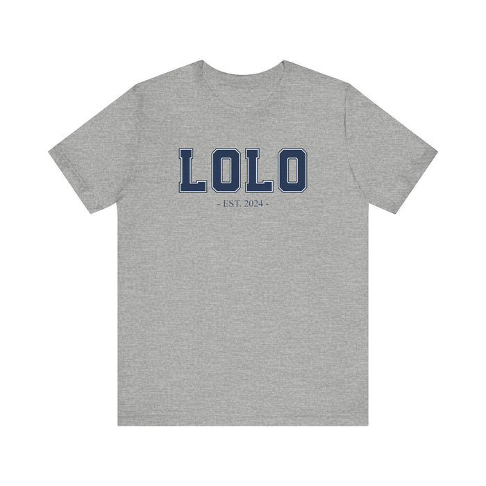 Lolo Established 2024 Tee Shirt - Personalized Grandfather Gift - Celebratory Grandpa T-Shirt - Custom Lolo New Grandfather Present