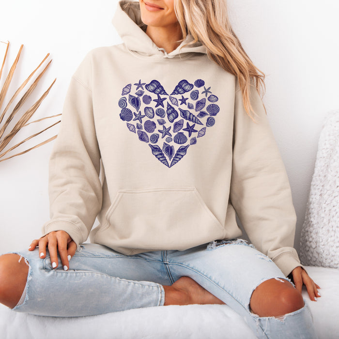 Seashell Hoodie - Heart Hoodie for Women