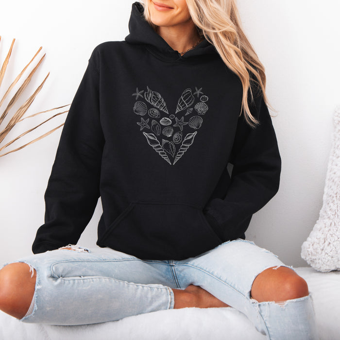 Seashell Hoodie - Heart Hoodie for Women