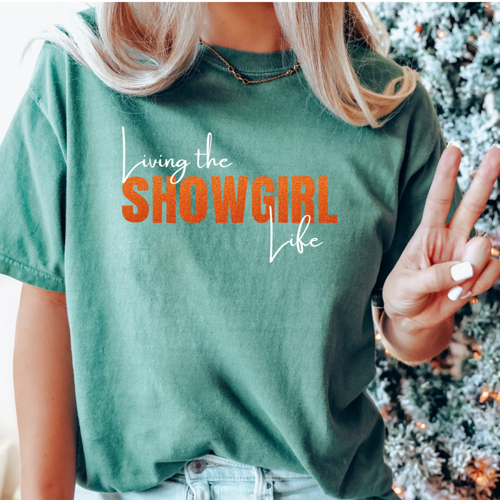 Showgirl Era Graphic Shirt Showgirl Life Tee for Fan Living The Showgirl Life Shirt Cute Concert Outfit for Concert Country Music Fan Gift