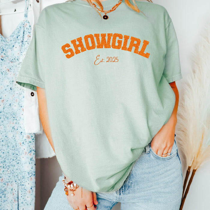 Showgirl Tee Shirt Showgirl Established 2025 for Fan Living The Showgirl Life Shirt Cute Concert Outfit for Concert Country Music Fan Gift
