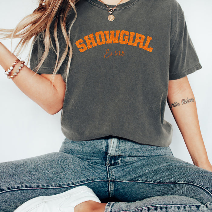 Showgirl Tee Shirt Showgirl Established 2025 for Fan Living The Showgirl Life Shirt Cute Concert Outfit for Concert Country Music Fan Gift