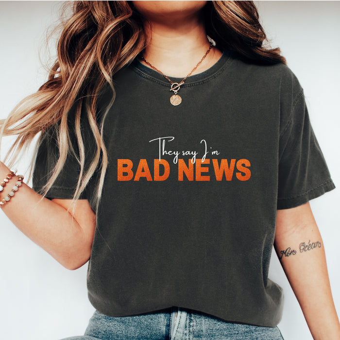Showgirl Era Shirt - They Say I'm Bad News