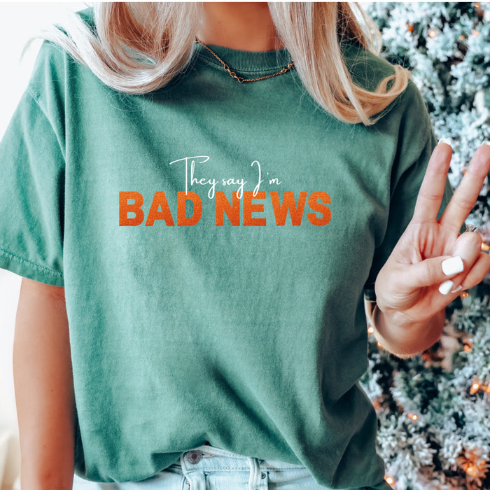 Showgirl Era Shirt - They Say I'm Bad News