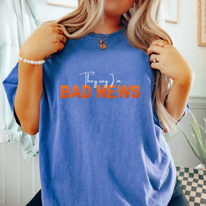 Showgirl Era Shirt - They Say I'm Bad News