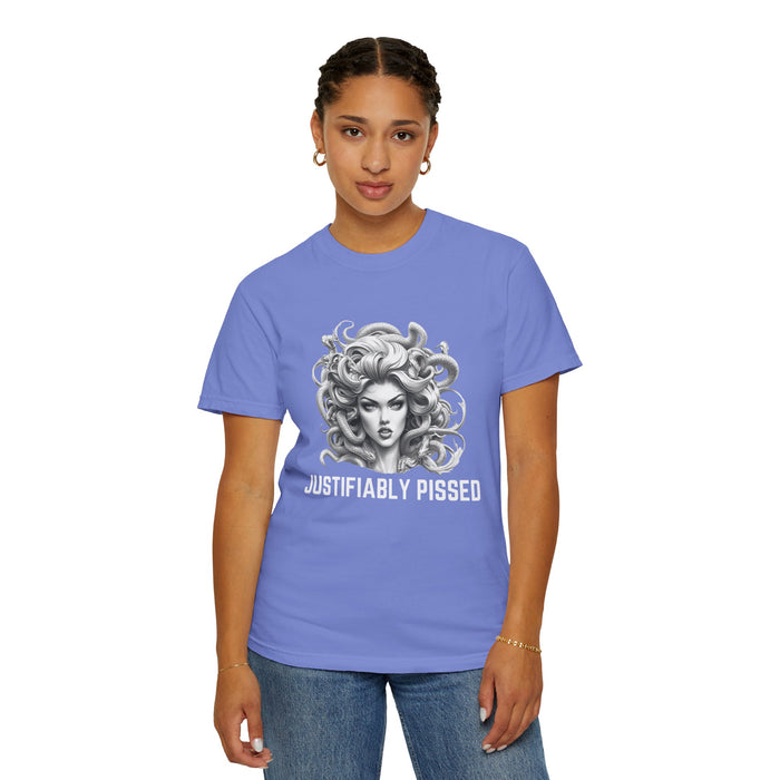 Justifiably Pissed, Medusa T-Shirt, Greek Mythology Tee for Feminist Rage, Female Empowerment, Anti-Trump Tee Shirt, Democracy, Resistance