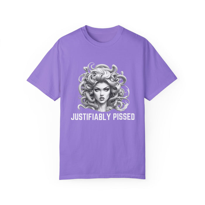 Justifiably Pissed, Medusa T-Shirt, Greek Mythology Tee for Feminist Rage, Female Empowerment, Anti-Trump Tee Shirt, Democracy, Resistance