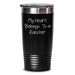 Funny Rancher Gifts from Men for Mother's Day - Inspirational Quote Tumbler, 'My Heart Belongs To A Rancher', 20oz or 30oz Capacity - Main