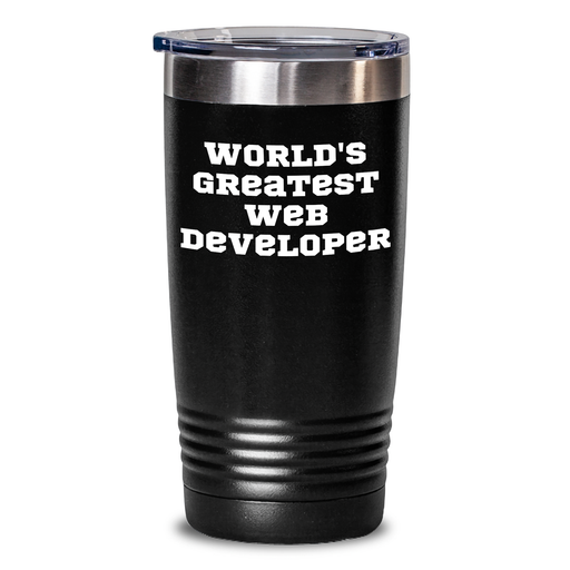 Gifts from Friends for Web Developers - 'World's Greatest' Tumbler - Father's Day Unique Gifts - Main