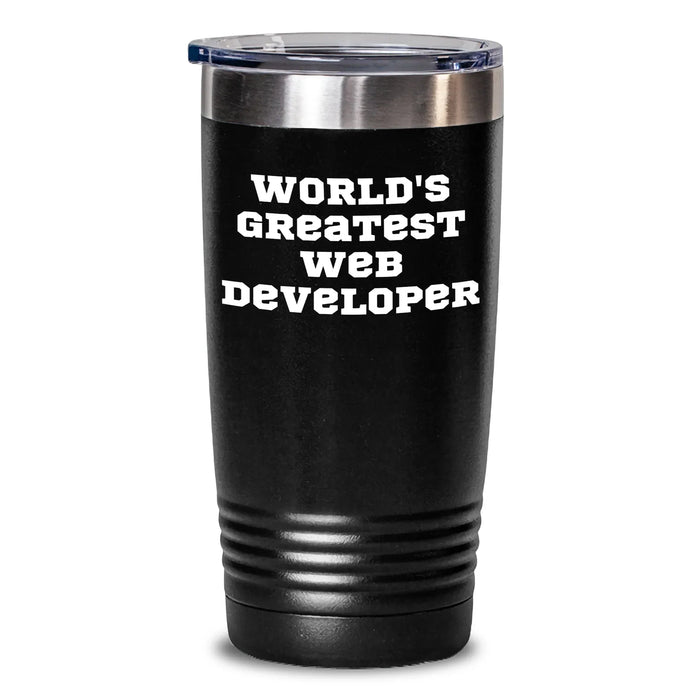 Gifts from Friends for Web Developers - 'World's Greatest' Tumbler - Father's Day Unique Gifts - Main