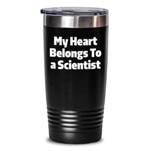 Funny Scientist Gifts for Men, Scientist Tumblers with My Heart Belongs To A Scientist Quote, Birthday Unique Gifts from Friends, Scientist Enthusiasts Tumblers - Main