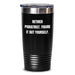 Funny Podiatrist Gifts from Friends for Men - Retired Podiatrist Figure It Out Yourself Tumbler, Black, 20oz or 30oz - Main