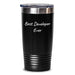 Funny Developer Gifts from Friends, Best Developer Ever Funny Quote Tumbler for Developer, 20oz 30oz Black Stainless Steel Insulated Tumbler for Christmas Unique Gifts - Main