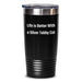 Silver Tabby Cat Gifts for Men, Women, and Friends - Life is Better Tumbler, Birthday Unique Gift Ideas for Cat Lovers - Main