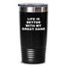 Gifts from Family for Great Dane Dog Lover, 'Life Is Better With My Great Dane' Funny Tumbler, Birthday Unique Gifts for Men Women Friends Coworkers - Main