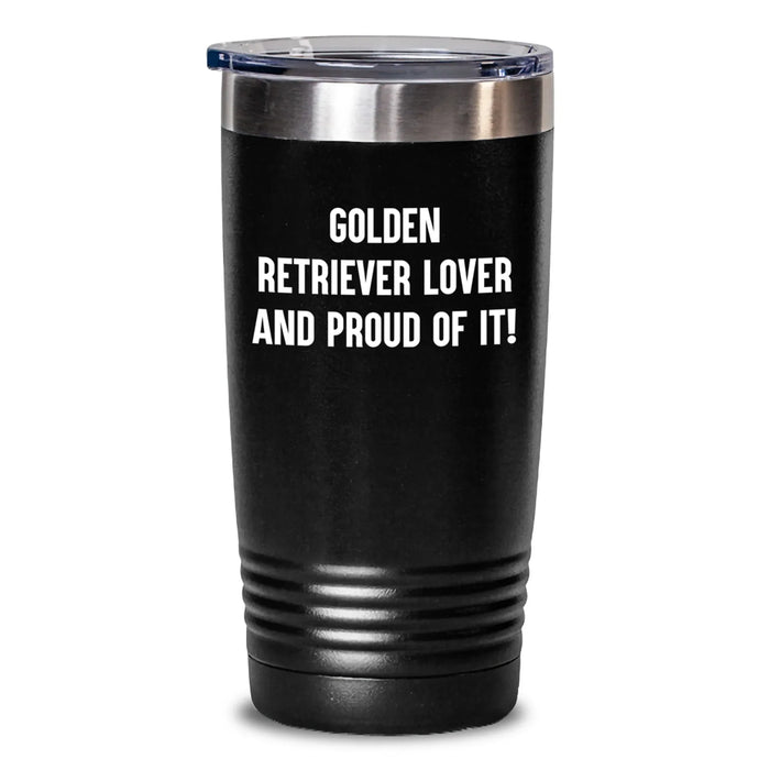 Funny Golden Retriever Dog Lover Gifts from Family - Birthday Unique Gifts for Men, Women, Friends - Golden Retriever Dog Tumbler with Proud Quote - Main