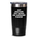Funny Fiancee Gifts from Men, Women, Friends - Just Another Day Being An Awesome Fiancee Tumbler, 20oz 30oz Black Vacuum-Insulated Tumblers for Fiancee Women, Christmas Unique Gifts for Fiancée - Main