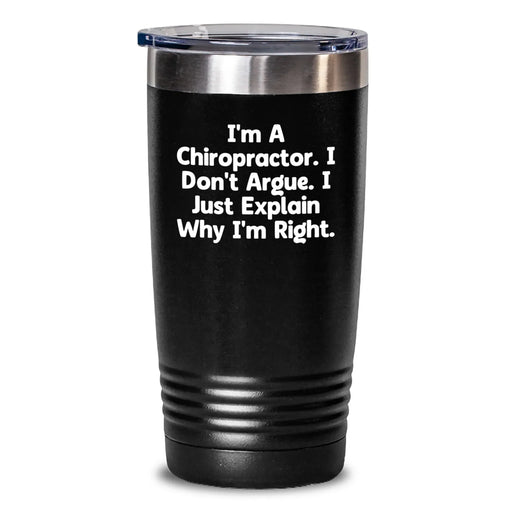 Funny Chiropractor Birthday Unique Gifts from Men, Unique Inspirational Tumbler for Chiropractor Friends, Ideal Gift for Birthday - Main
