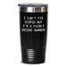 Funny Barber Gifts from Friends for Men, I Can't Fix Stupid but I'm a Fairly Decent Barber, 20oz 30oz Black Tumbler for Christmas Unique Presents - Main