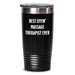 Funny Massage Therapist Gifts from Friends to Massage Therapist, Unique Christmas Unique Gifts for Massage Therapist, Best Effin' Massage Therapist Ever Tumbler - Main